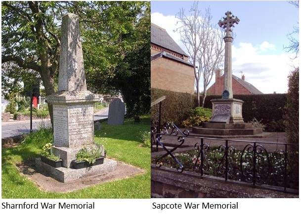 Sharnford and Sapcote War Memorials