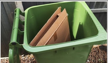 Carboard in a bin