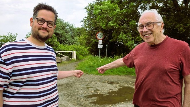 Cllr Ben Taylor and Cllr Mike Shirley with the rubbish cleared away