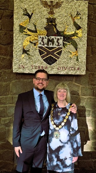 Cllr Ben Taylor and new Chair of BDC Cllr Janet Forey