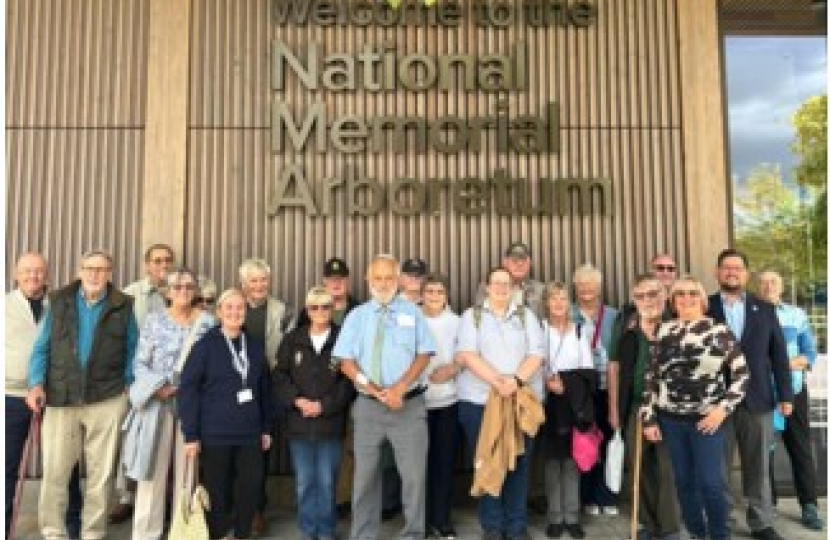 Cllrs Roy Denny, Cheryl Cashmore and Ben Taylor with Veterans