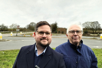 Cllr Ben Taylor and Cllr Mike Shirley at High Cross