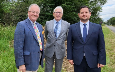 Cllr Ben Taylor and Cllr Mike Shirley With PCC Rupert Matthews